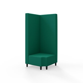 Snake hjørnemodul 90 grader R 12 med træben, høj ryg sh 37,5