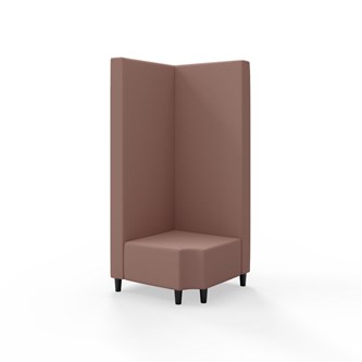 Snake hjørnemodul 90 grader R 12 med træben, høj ryg sh 37,5