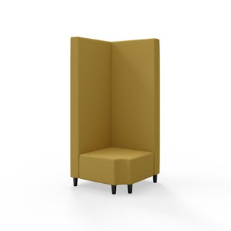 Snake hjørnemodul 90 grader R 12 med træben, høj ryg sh 37,5