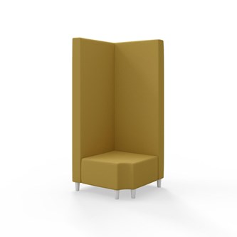 Snake hjørnemodul 90 grader R 12 med træben, høj ryg sh 37,5