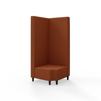 Snake hjørnemodul 90 grader R 12 med træben, høj ryg sh 37,5