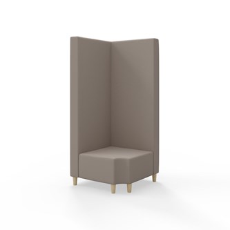 Snake hjørnemodul 90 grader R 12 med træben, høj ryg sh 37,5