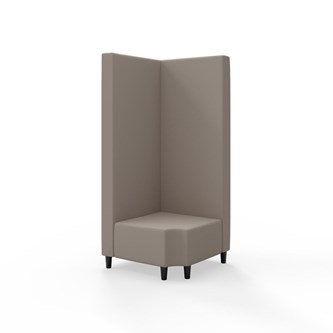 Snake hjørnemodul 90 grader R 12 med træben, høj ryg sh 37,5