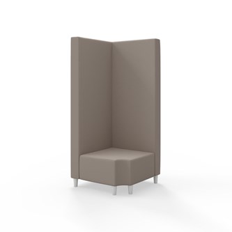 Snake hjørnemodul 90 grader R 12 med træben, høj ryg sh 37,5