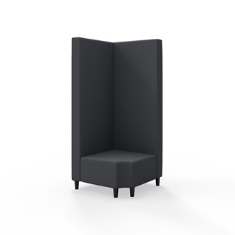 Snake hjørnemodul 90 grader R 12 med træben, høj ryg sh 37,5