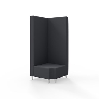 Snake hjørnemodul 90 grader R 12 med træben, høj ryg sh 37,5