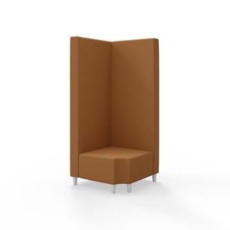 Snake hjørnemodul 90 grader R 12 med træben, høj ryg sh 37,5