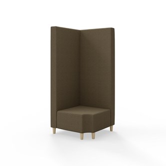 Snake hjørnemodul 90 grader R 12 med træben, høj ryg sh 37,5