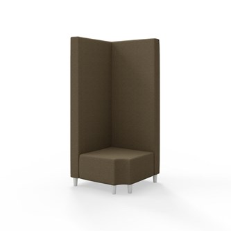 Snake hjørnemodul 90 grader R 12 med træben, høj ryg sh 37,5