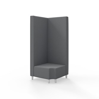 Snake hjørnemodul 90 grader R 12 med træben, høj ryg sh 37,5