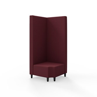 Snake hjørnemodul 90 grader R 12 med træben, høj ryg sh 37,5