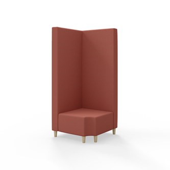 Snake hjørnemodul 90 grader R 12 med træben, høj ryg sh 37,5