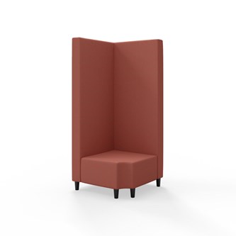 Snake hjørnemodul 90 grader R 12 med træben, høj ryg sh 37,5