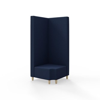 Snake hjørnemodul 90 grader R 12 med træben, høj ryg sh 37,5