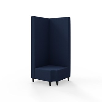 Snake hjørnemodul 90 grader R 12 med træben, høj ryg sh 37,5