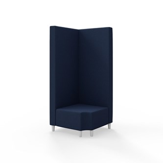 Snake hjørnemodul 90 grader R 12 med træben, høj ryg sh 37,5