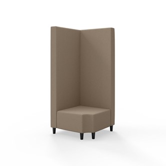 Snake hjørnemodul 90 grader R 12 med træben, høj ryg sh 37,5