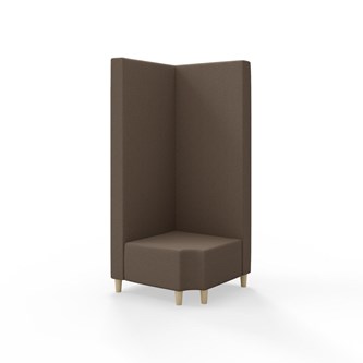 Snake hjørnemodul 90 grader R 12 med træben, høj ryg sh 37,5