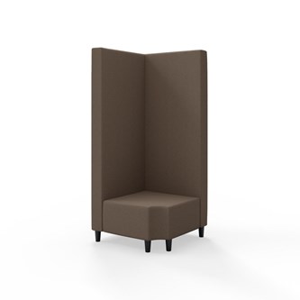 Snake hjørnemodul 90 grader R 12 med træben, høj ryg sh 37,5