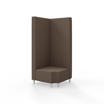 Snake hjørnemodul 90 grader R 12 med træben, høj ryg sh 37,5