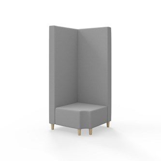 Snake hjørnemodul 90 grader R 12 med træben, høj ryg sh 37,5