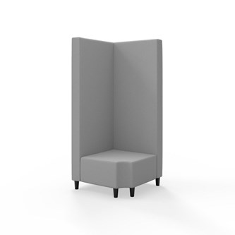 Snake hjørnemodul 90 grader R 12 med træben, høj ryg sh 37,5