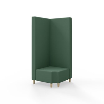 Snake hjørnemodul 90 grader R 12 med træben, høj ryg sh 37,5