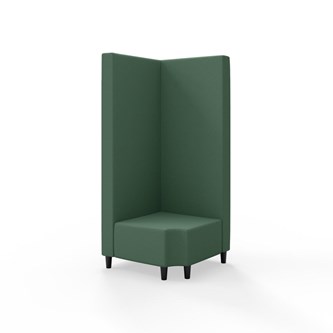 Snake hjørnemodul 90 grader R 12 med træben, høj ryg sh 37,5