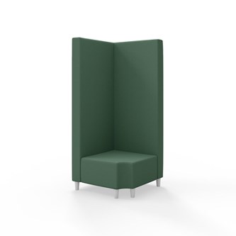 Snake hjørnemodul 90 grader R 12 med træben, høj ryg sh 37,5