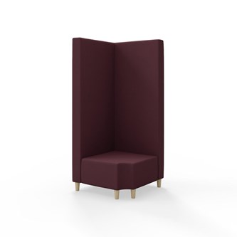 Snake hjørnemodul 90 grader R 12 med træben, høj ryg sh 37,5