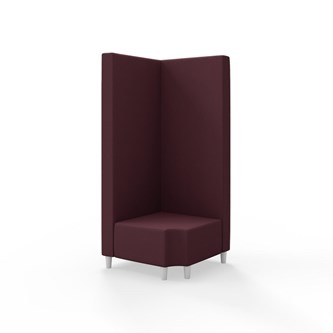 Snake hjørnemodul 90 grader R 12 med træben, høj ryg sh 37,5