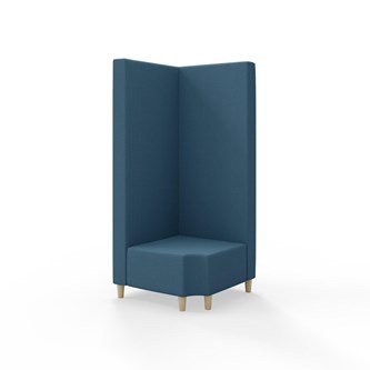 Snake hjørnemodul 90 grader R 12 med træben, høj ryg sh 37,5