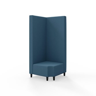 Snake hjørnemodul 90 grader R 12 med træben, høj ryg sh 37,5