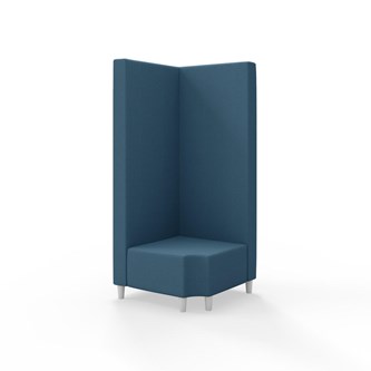 Snake hjørnemodul 90 grader R 12 med træben, høj ryg sh 37,5