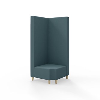 Snake hjørnemodul 90 grader R 12 med træben, høj ryg sh 37,5