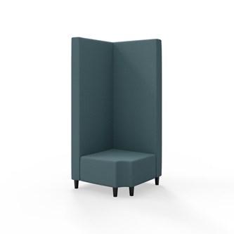 Snake hjørnemodul 90 grader R 12 med træben, høj ryg sh 37,5