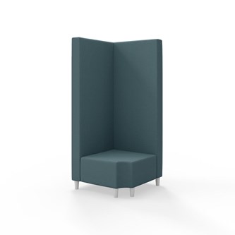 Snake hjørnemodul 90 grader R 12 med træben, høj ryg sh 37,5