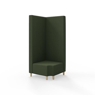 Snake hjørnemodul 90 grader R 12 med træben, høj ryg sh 37,5