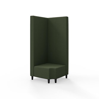 Snake hjørnemodul 90 grader R 12 med træben, høj ryg sh 37,5