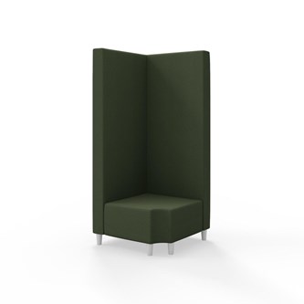 Snake hjørnemodul 90 grader R 12 med træben, høj ryg sh 37,5