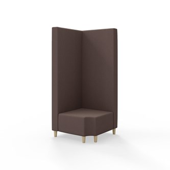 Snake hjørnemodul 90 grader R 12 med træben, høj ryg sh 37,5