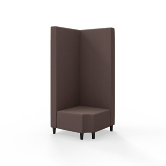 Snake hjørnemodul 90 grader R 12 med træben, høj ryg sh 37,5