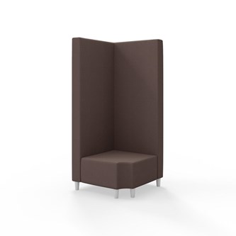 Snake hjørnemodul 90 grader R 12 med træben, høj ryg sh 37,5