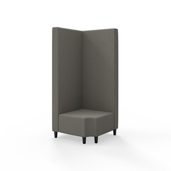 Snake hjørnemodul 90 grader R 12 med træben, høj ryg sh 37,5