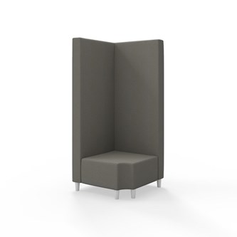 Snake hjørnemodul 90 grader R 12 med træben, høj ryg sh 37,5