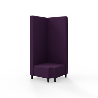 Snake hjørnemodul 90 grader R 12 med træben, høj ryg sh 37,5