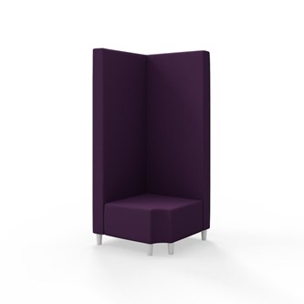 Snake hjørnemodul 90 grader R 12 med træben, høj ryg sh 37,5