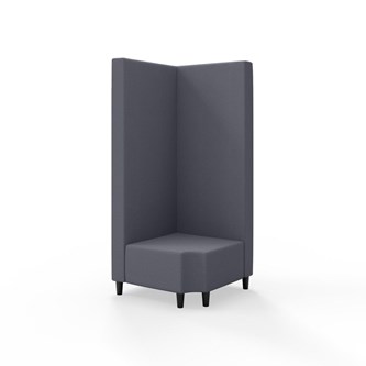 Snake hjørnemodul 90 grader R 12 med træben, høj ryg sh 37,5