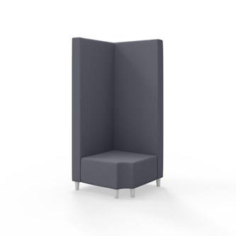 Snake hjørnemodul 90 grader R 12 med træben, høj ryg sh 37,5