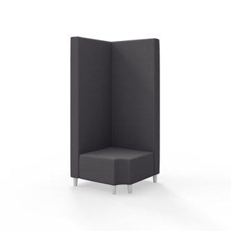 Snake hjørnemodul 90 grader R 12 med træben, høj ryg sh 37,5